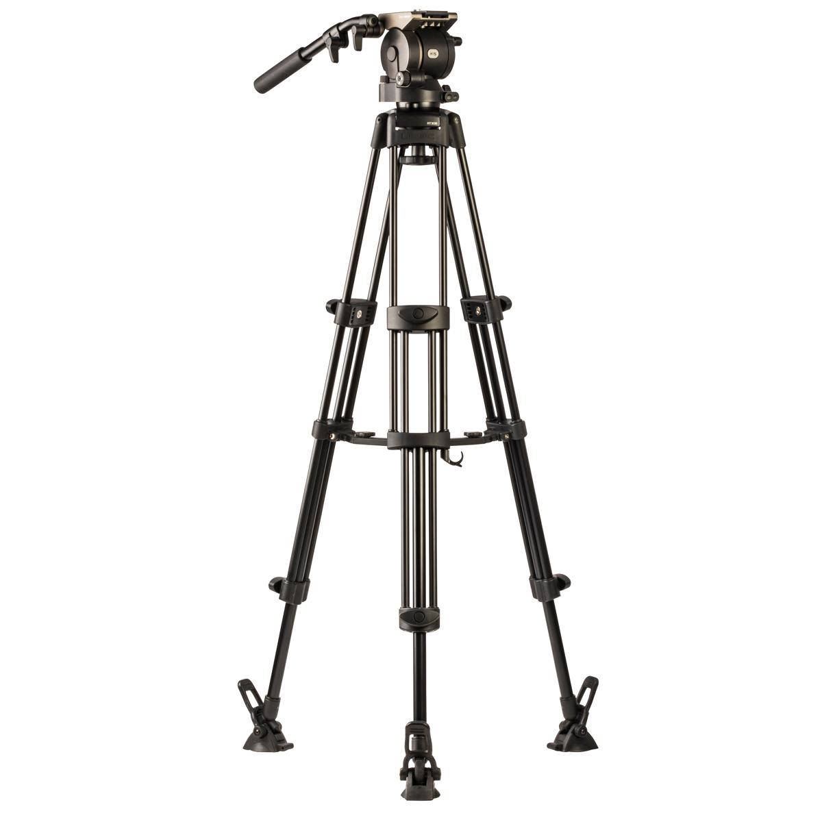 

Libec HS-150 3-Section Al Tripod w/H15 Dual Base Fluid Head & BR-2B Mid Spreader