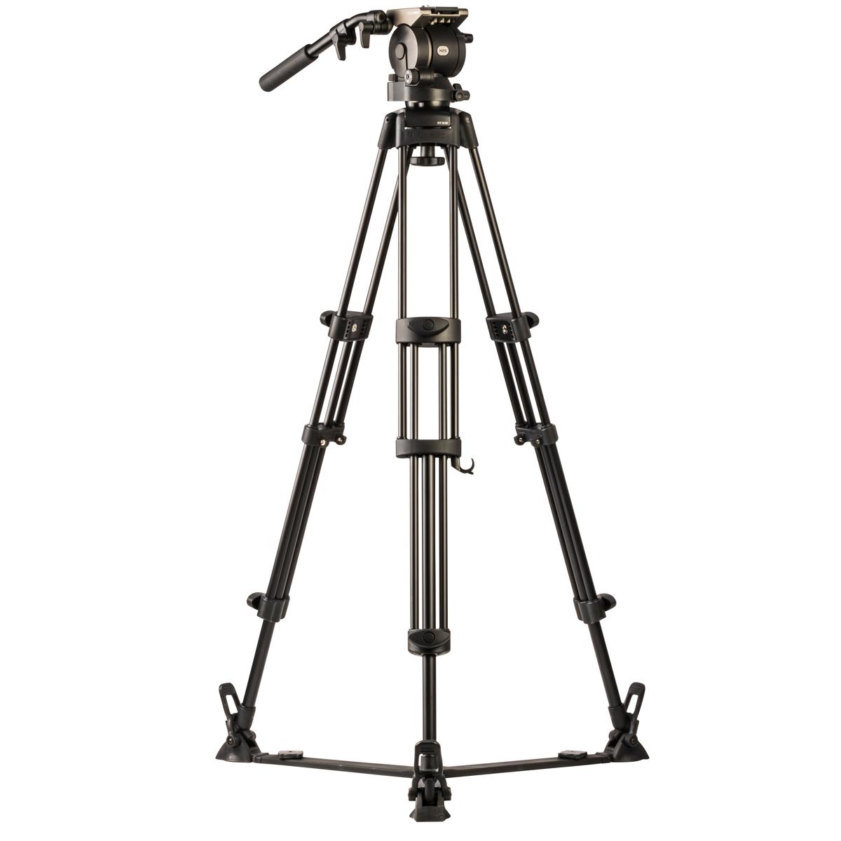 

Libec HS-250 3-Section Al Tripod, H25 Dual Base Fluid Head, SP-2B Floor Spreader