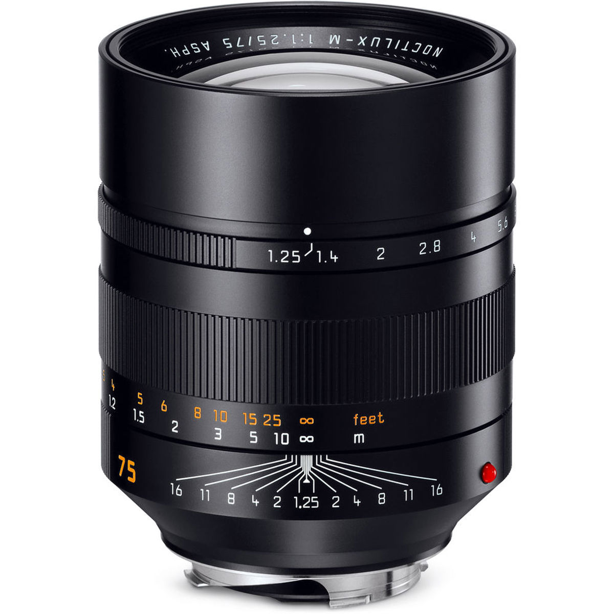 

Leica 75mm f/1.25 Noctilux-M Aspherical Lens, USA - Black