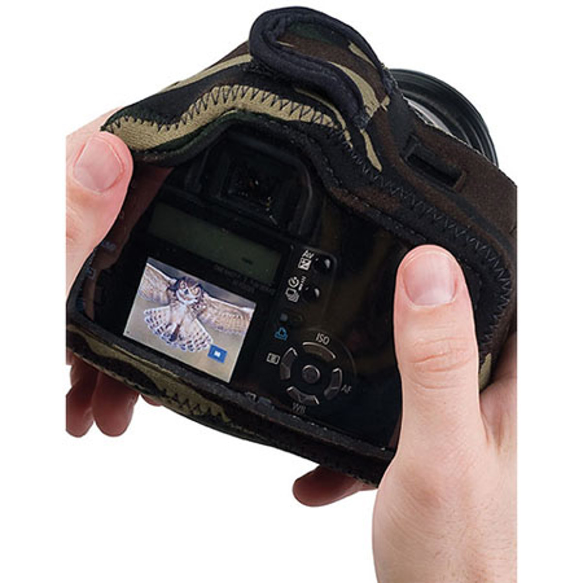 

LensCoat Neoprene Compact Body Bag with Clear Back - Forest Green Camo