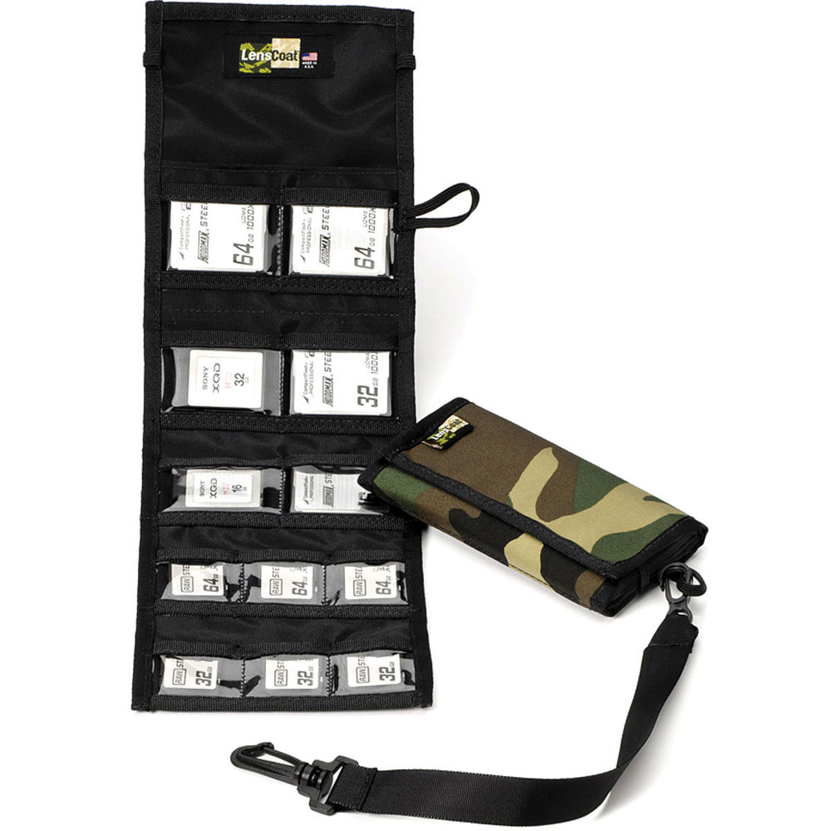 

LensCoat Combo 66 Memory Wallet, Forest Green Camo