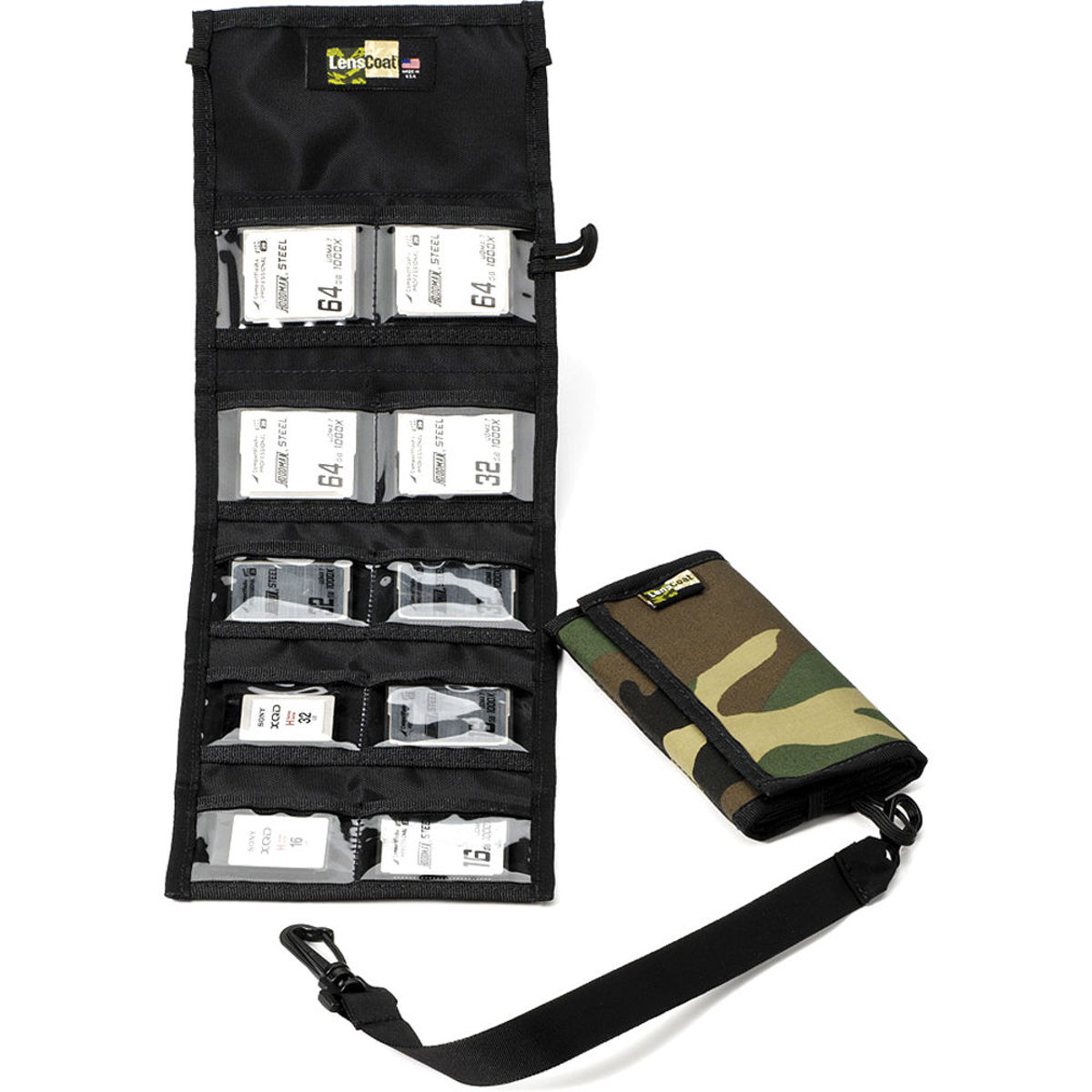 

LensCoat CF10 Memory Card Wallet, Forest Green Camo