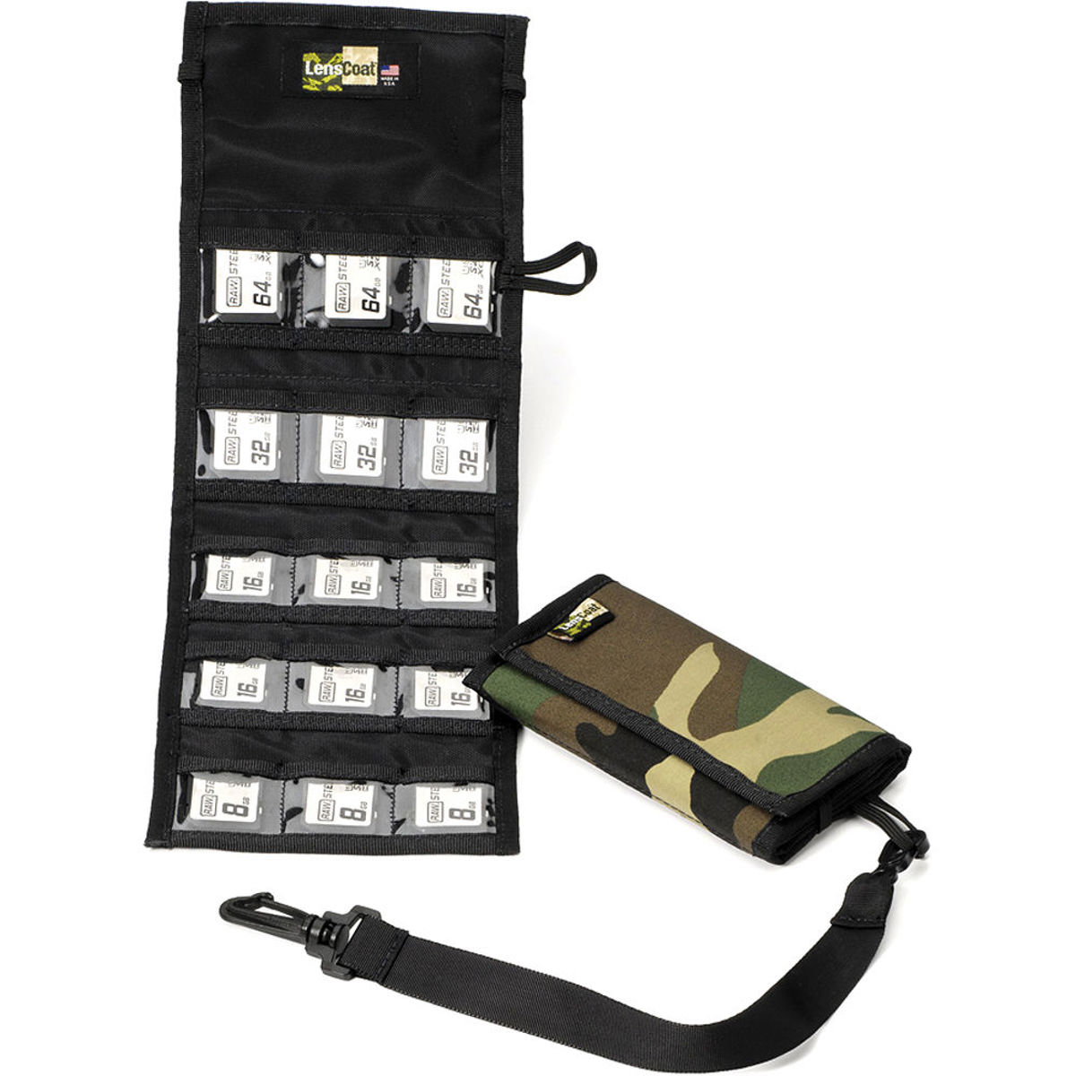 

LensCoat SD15 Memory Wallet, Forest Green Camo