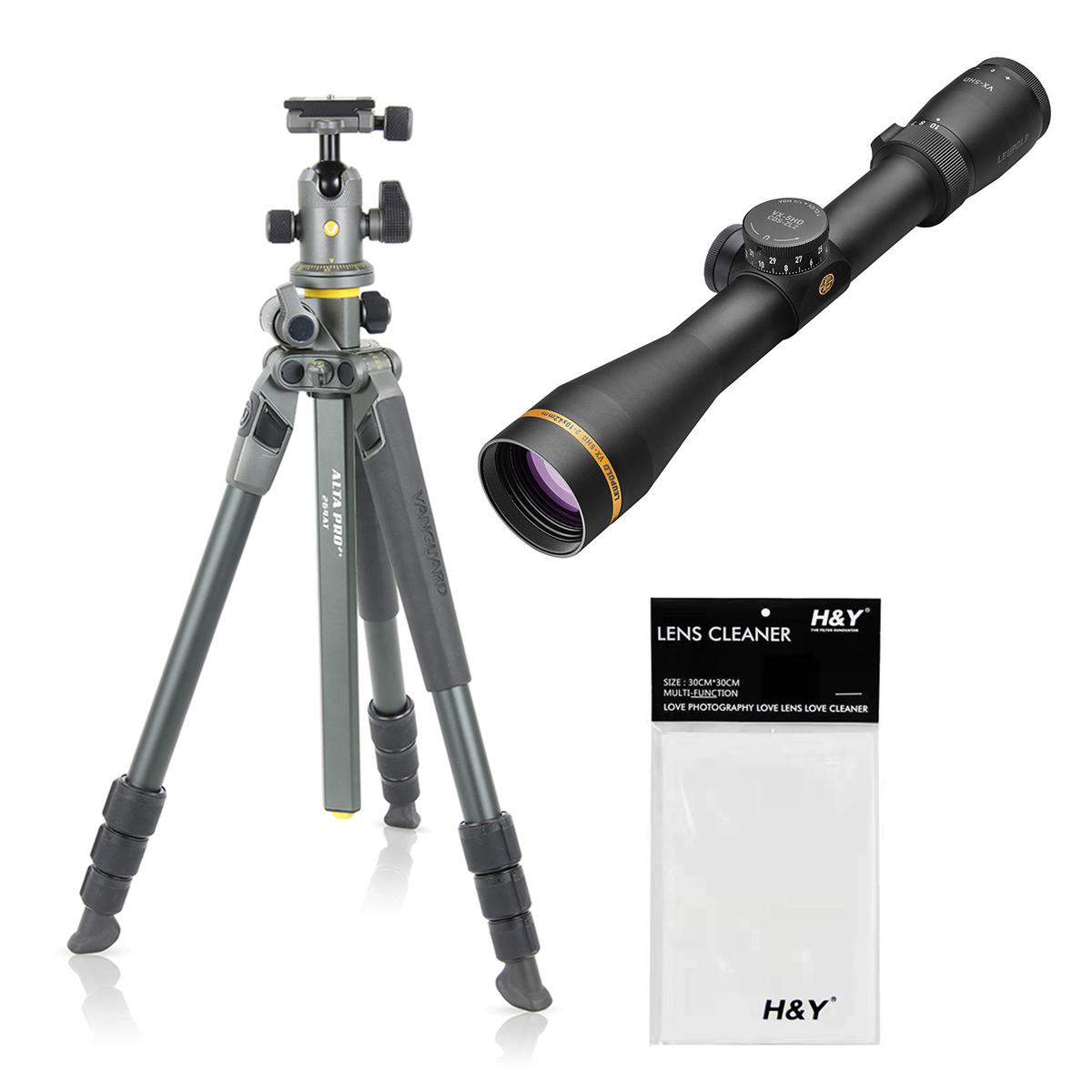

Leupold VX-5HD 2-10x42 Riflescope with ALTA PRO 2+ 264 4-Section Aluminum Tripod