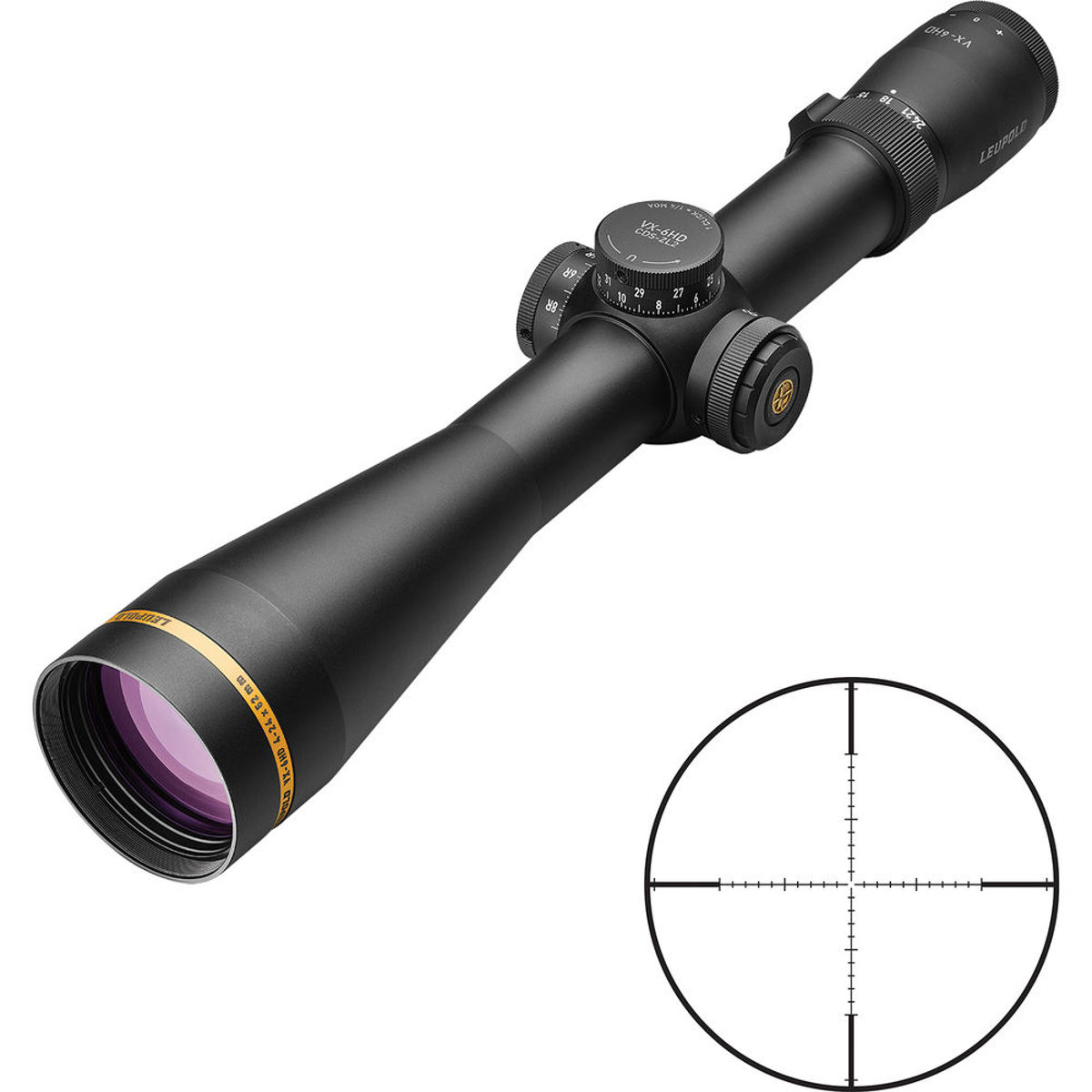 

Leupold VX-6HD 4-24x52 Riflescope, Illum T-MOA Ret, Side Focus, CDS, 34mm Tube