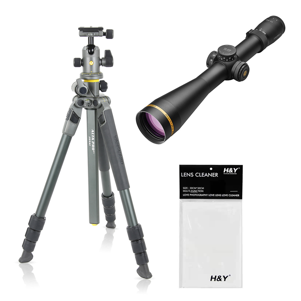 

Leupold VX-6HD 4-24x52 Riflescope w/ALTA PRO 2+ 264AB 4-Section Aluminum Tripod