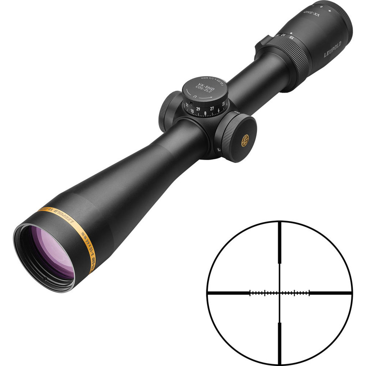 

Leupold 3-15x44 VX-5HD Riflescope, Wind-Plex Ret, Side Parallax, CDS, 30mm Tube