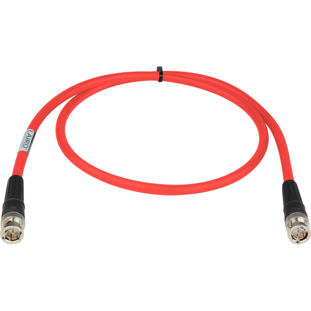 

Laird 3' BNC to BNC 12G-SDI/4K UHD Single Link RG6 Cable, Red