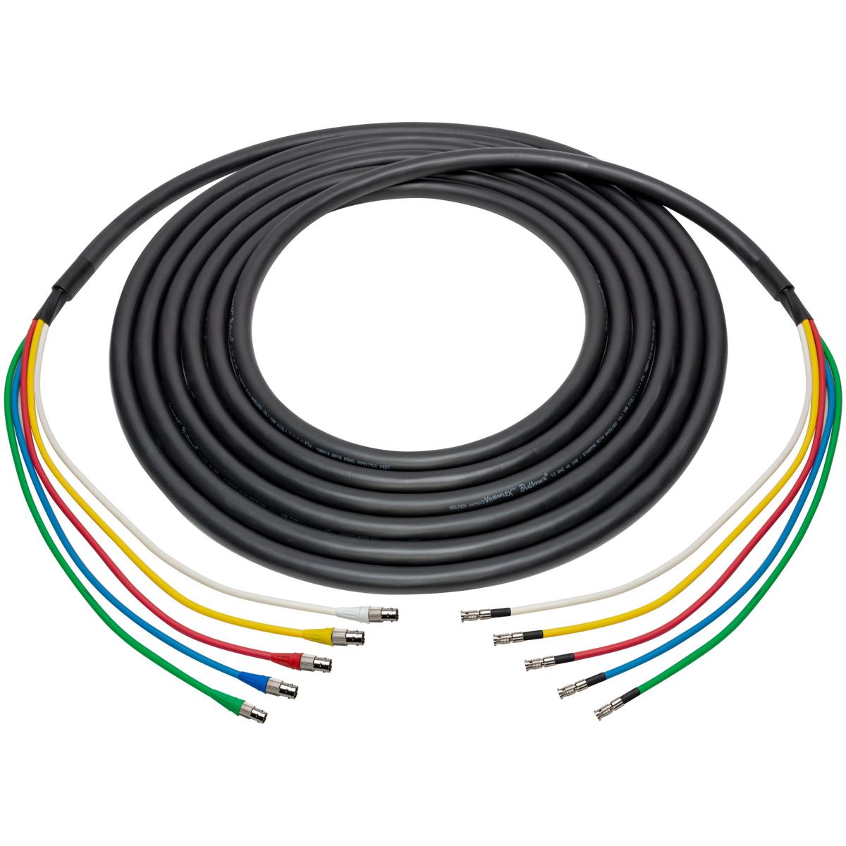 

Laird 3' 5-Channel 12G-SDI/4K UHD BNC Female to HDBNC Male Snake Cable