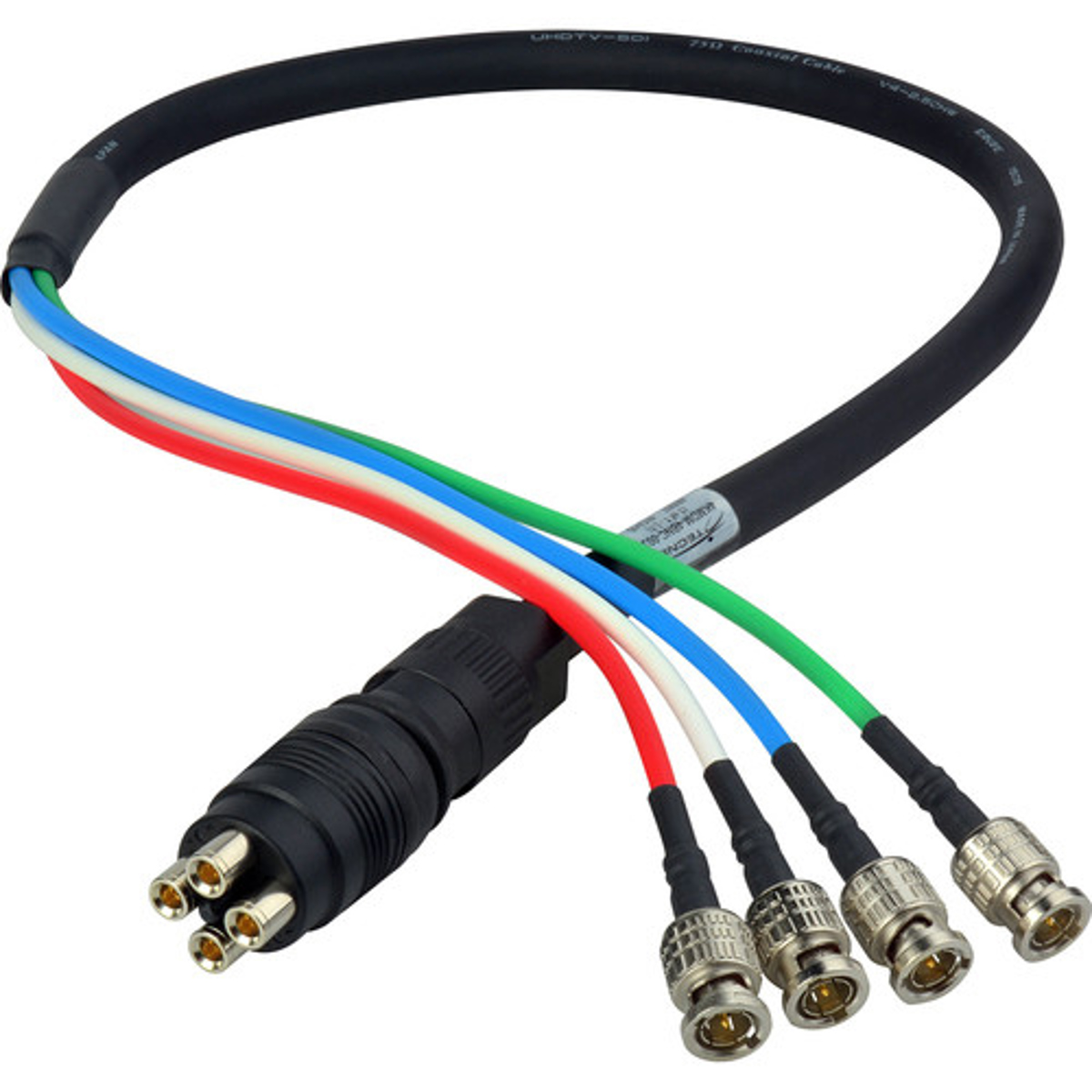 

Laird 75' 4K UHD 3G HD-SDI 4-Channel DIN Male to BNC Camera Breakout Cable