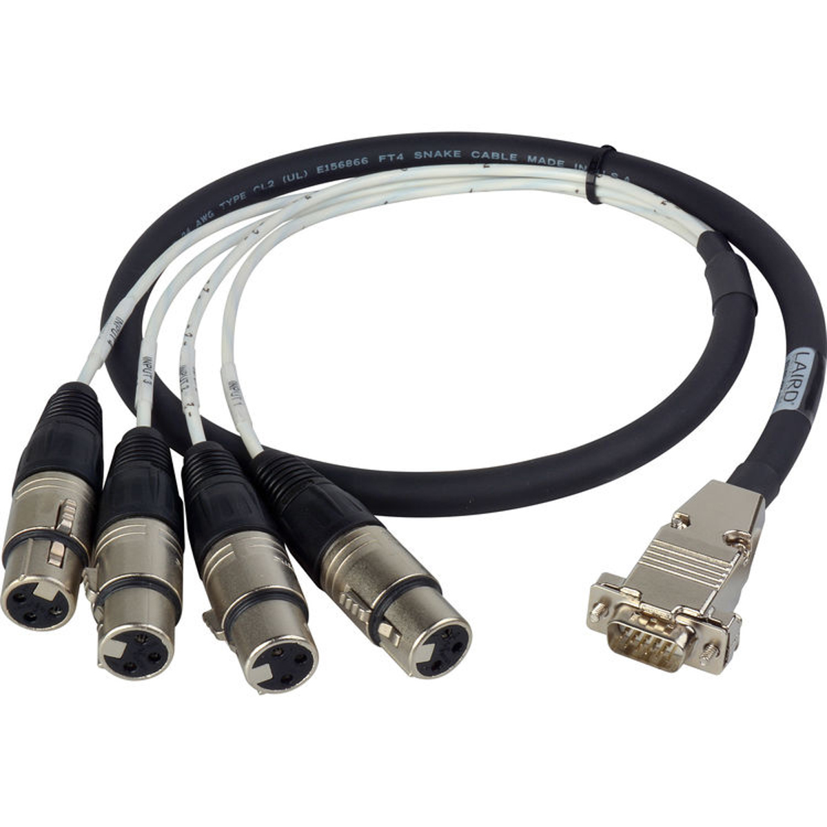 

Laird 3' Premium HD15 to XLR Female Analog Audio I/O Breakout Cable