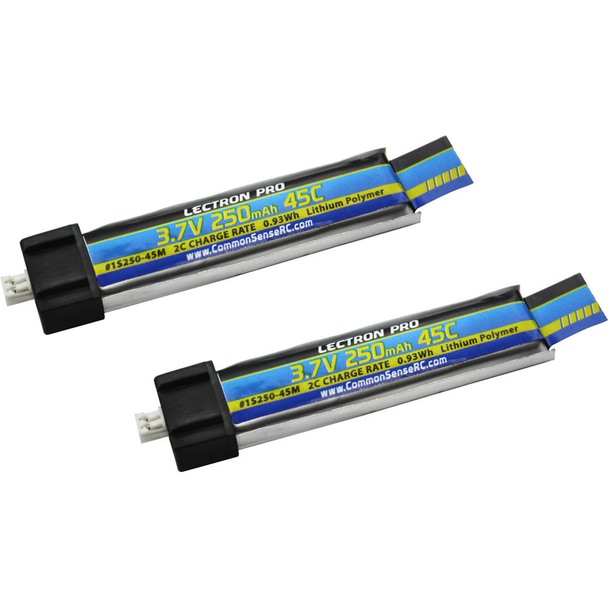 

COMMON SENSE RC Lectron Pro 3.7V 250mAh 45C Li-Po Battery, 2-Pack