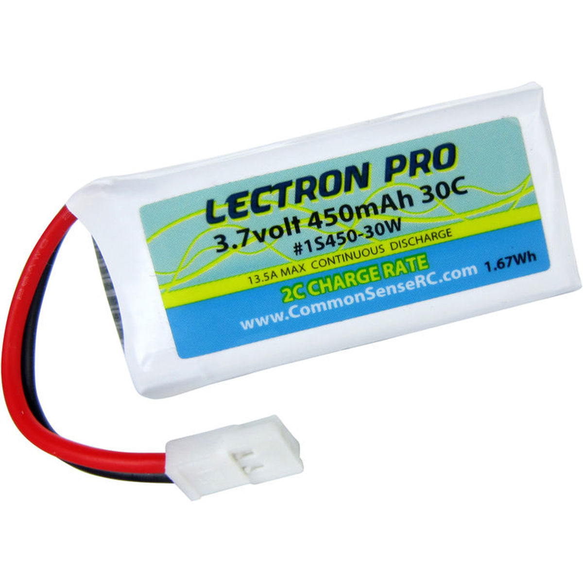 

COMMON SENSE RC Lectron Pro 3.7V 450mAh 30C Li-Po Battery with Walkera Connector