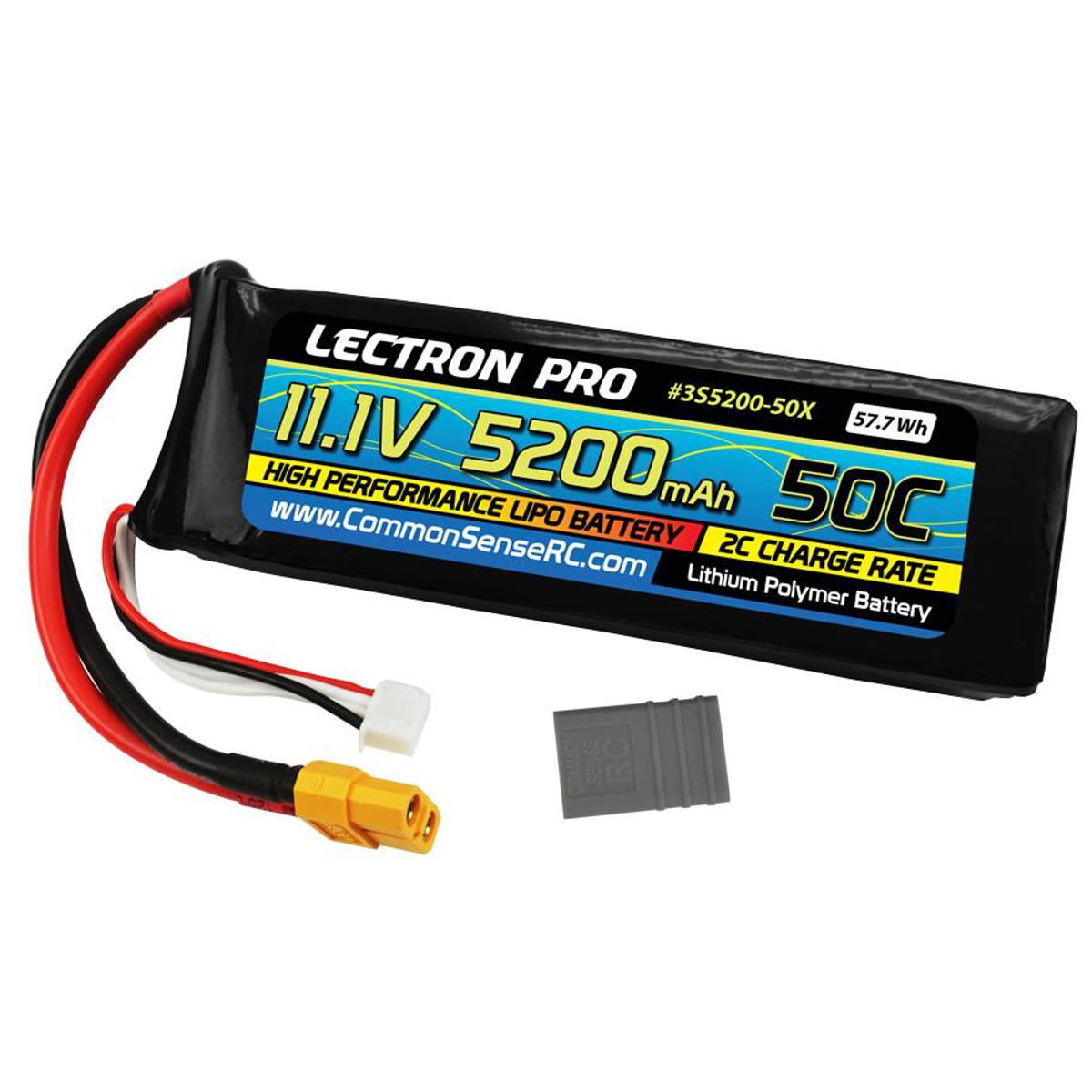 

COMMON SENSE RC Lectron Pro 11.1V 5200mAh 50C Li-Po Battery with EC5 Connector