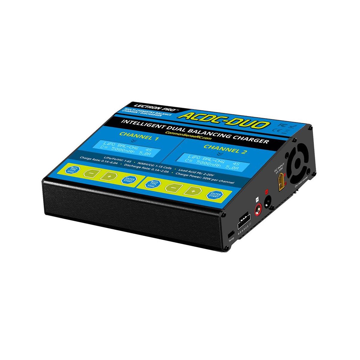 Image of COMMON SENSE RC ACDC-DUO Two-Port Multi-Chemistry Charger (LiPo/LiFe/LiHV/NiMH)