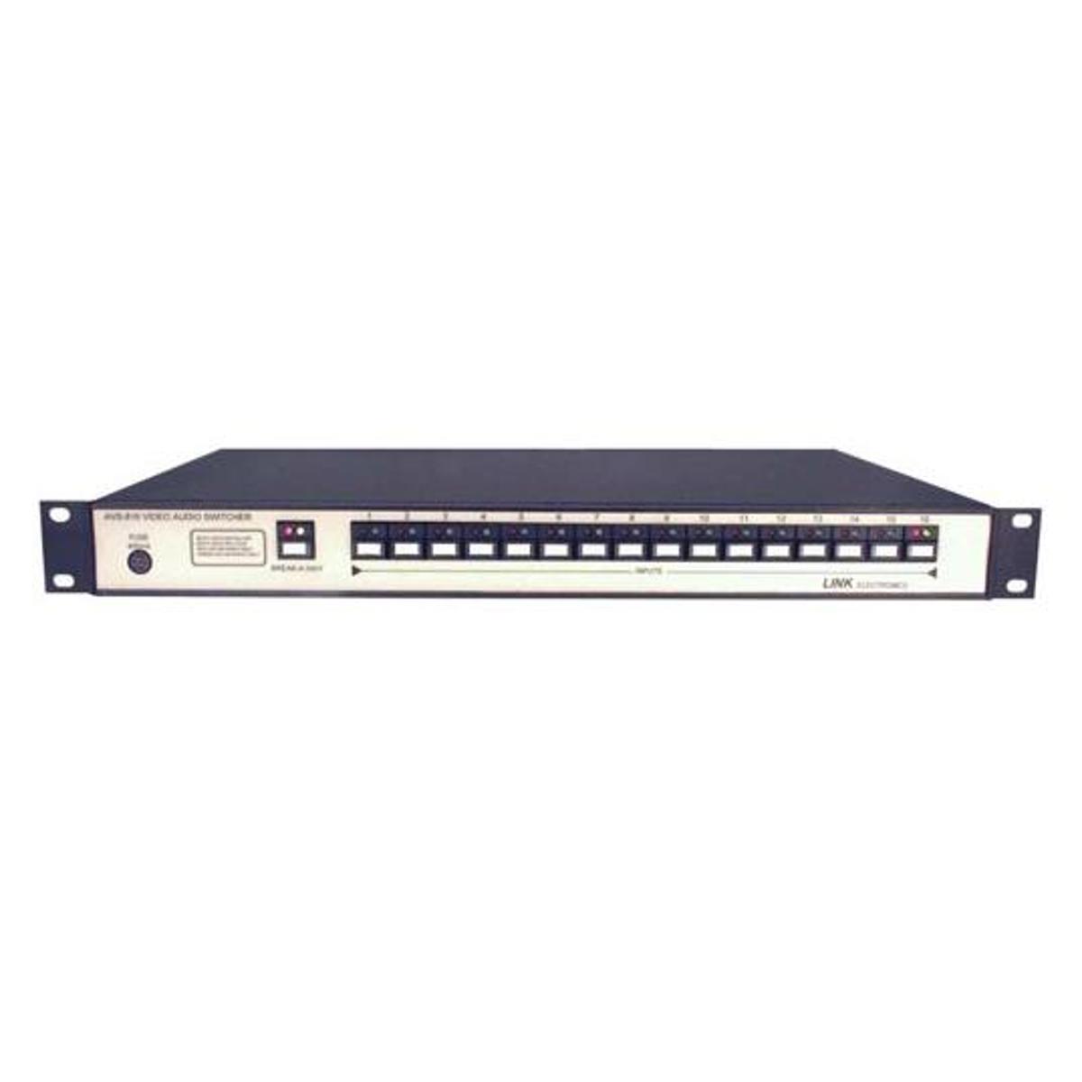 Image of Link Electronics AVS-816/SA 16x1 1RU Analog Video Switcher with Audio Follow