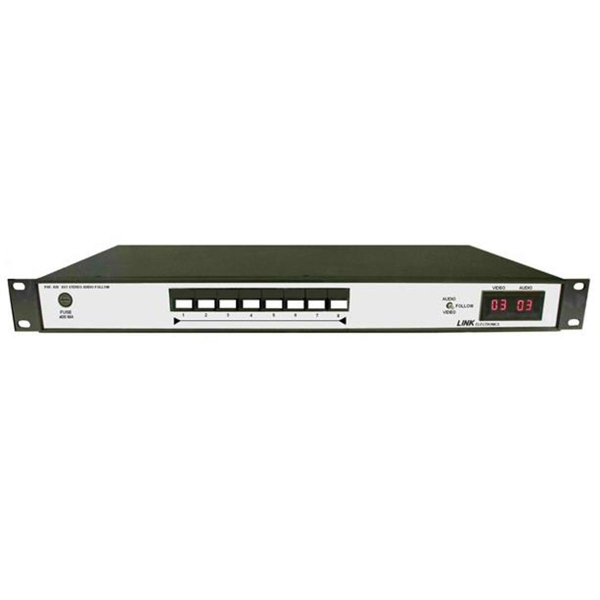 

Link Electronics Link ELectronics PAF-820 8x1 Stereo Audio Follow Switcher with Buttons