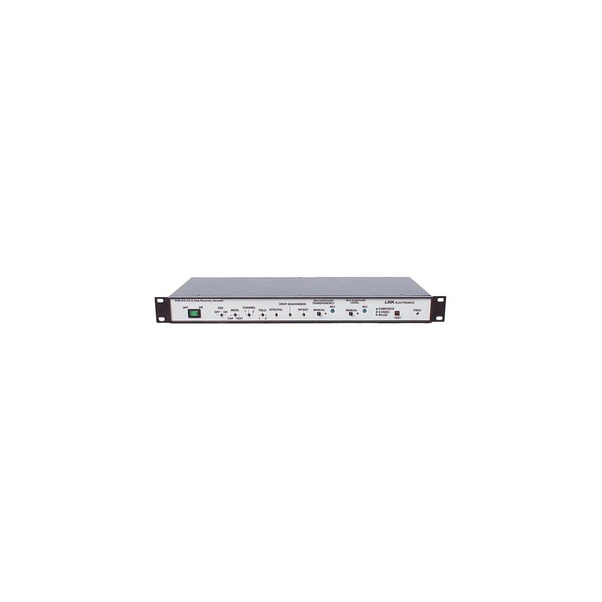 

Link Electronics Link ELectronics PDR-870 RS-232 Closed Caption and Data Recovery Decoder