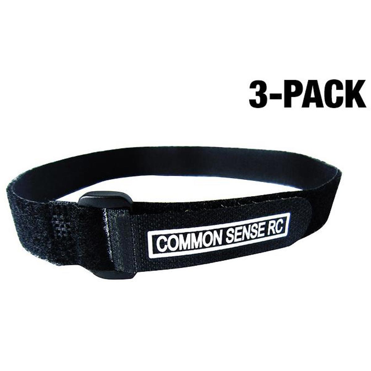 

COMMON SENSE RC Self-Securing Closure Battery Strap, 20", 3-Pack
