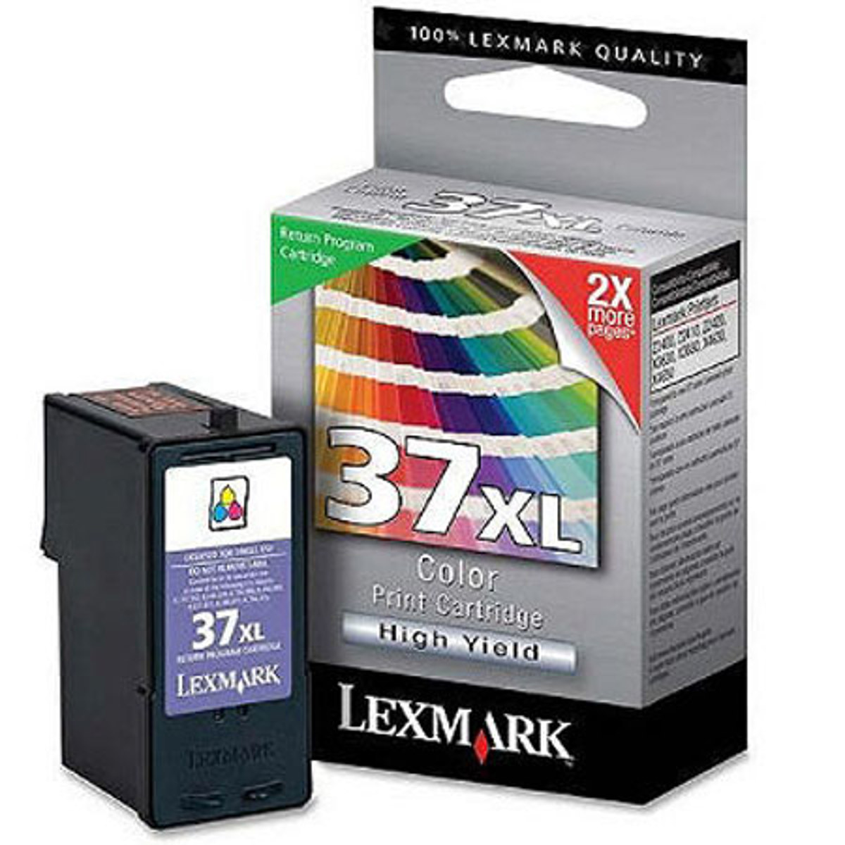 

Lexmark No 37XL Color High Yield Return Program Ink Print Cartridge