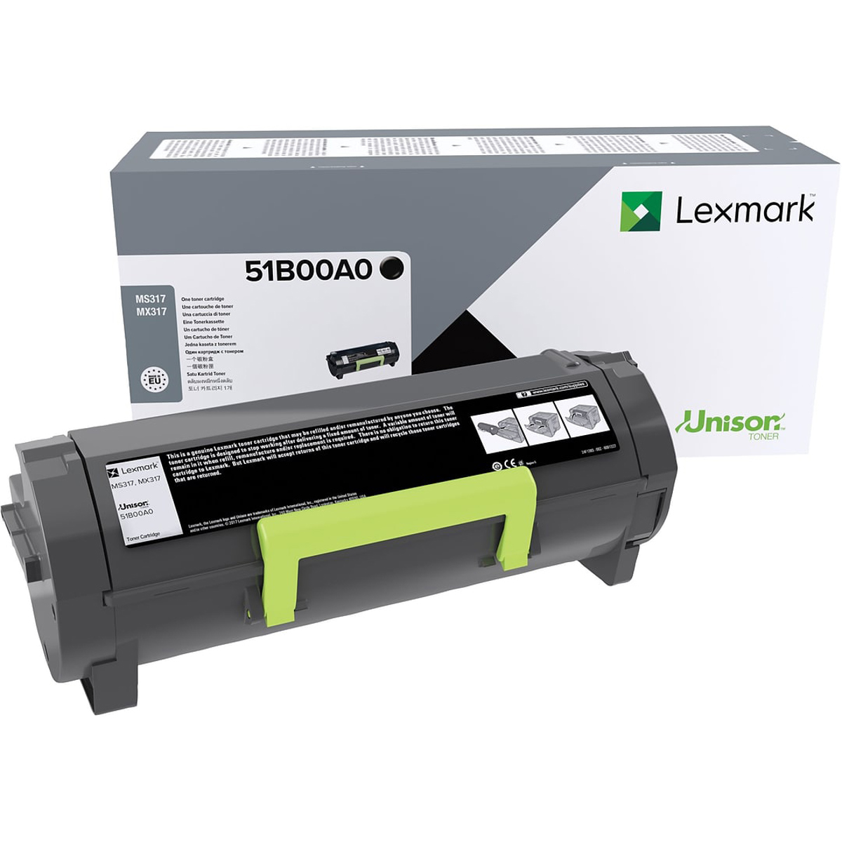 

Lexmark Black Regular Toner Cartridge for MX/MS 317dn Printer, 2500 Page Yield