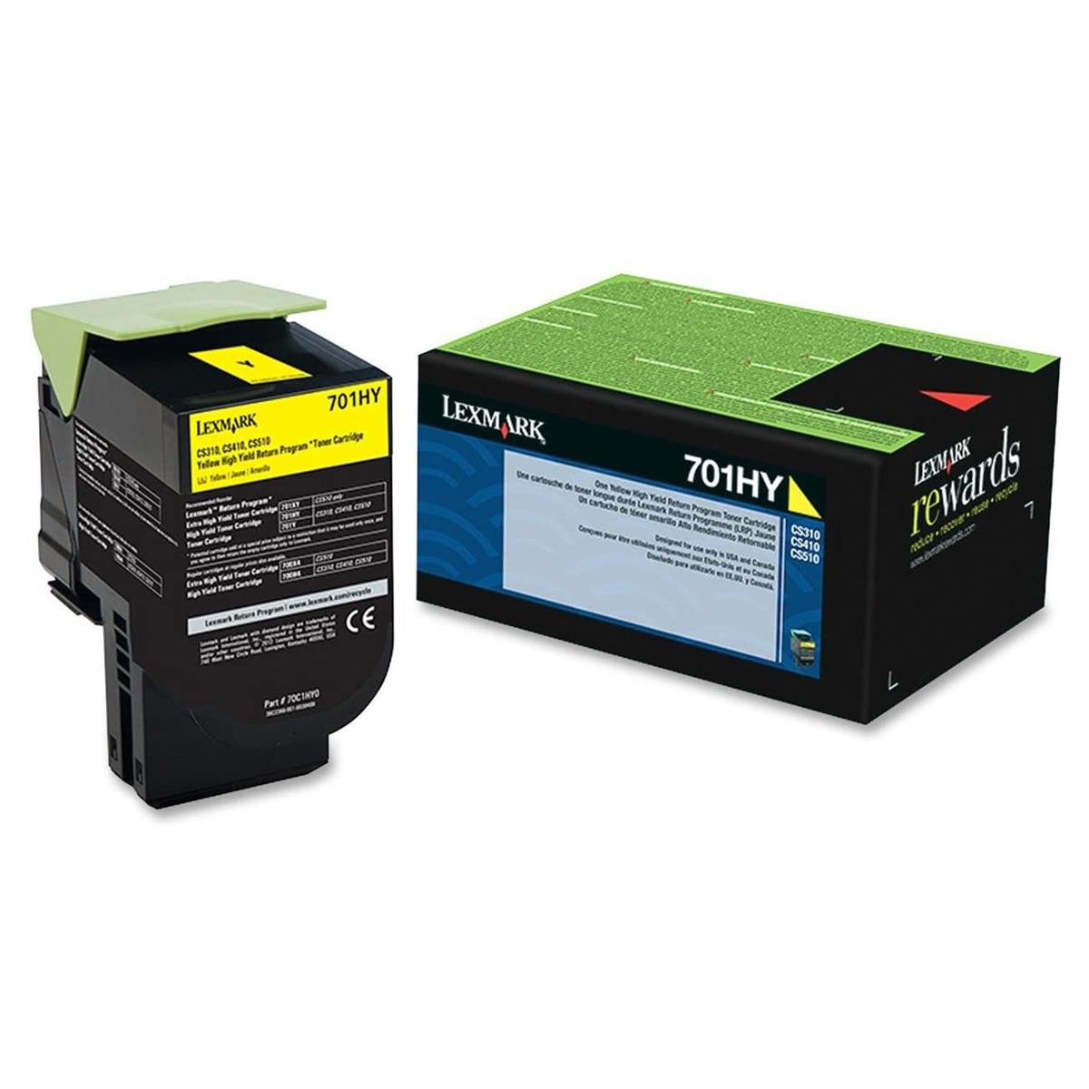 

Lexmark 701HY Toner Cartridge for CS310/CS410/CS510 Series Printers, Yellow