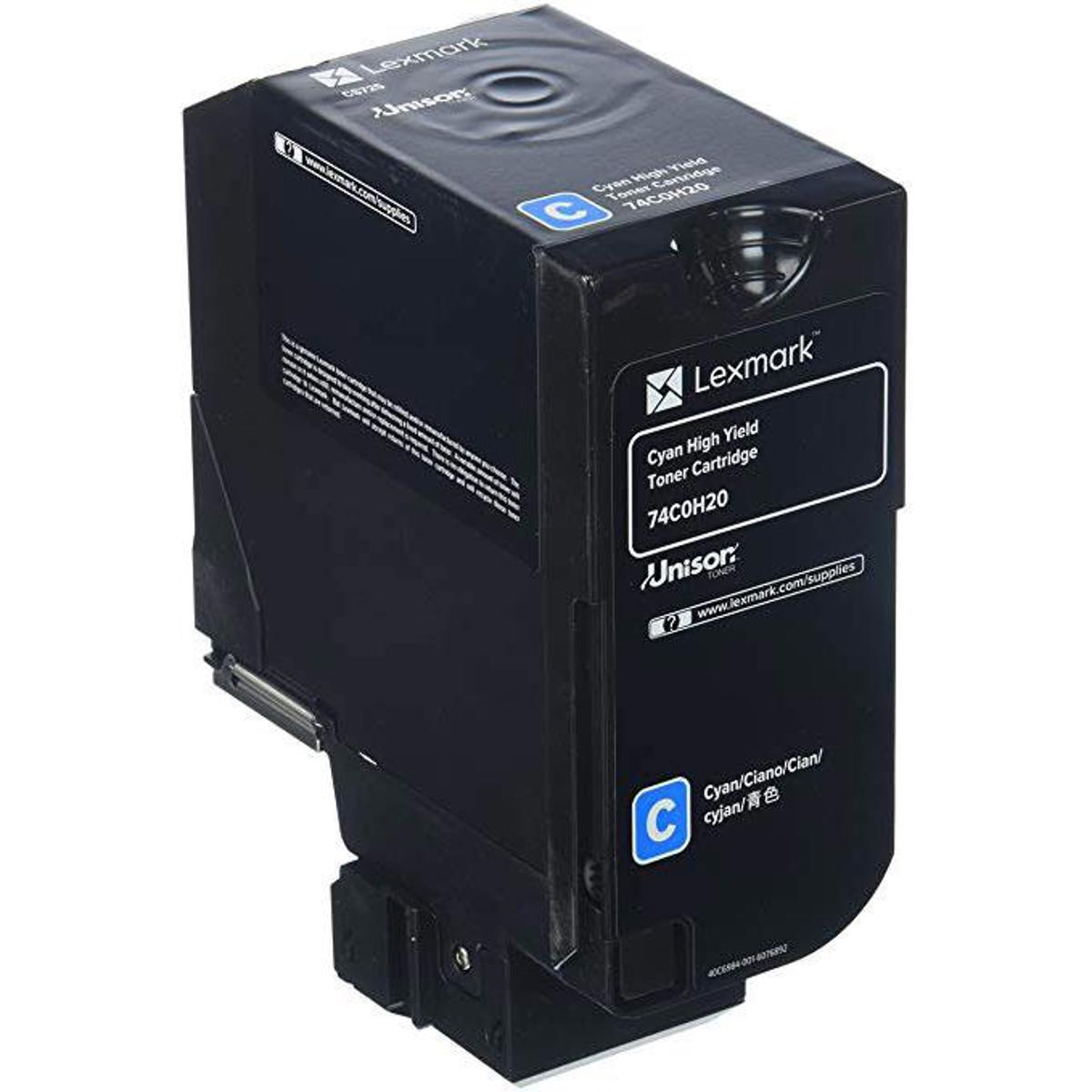 

Lexmark 74C0H20 Cyan High Yield Toner Cartridge for CS725 Printer, 12000 Yield