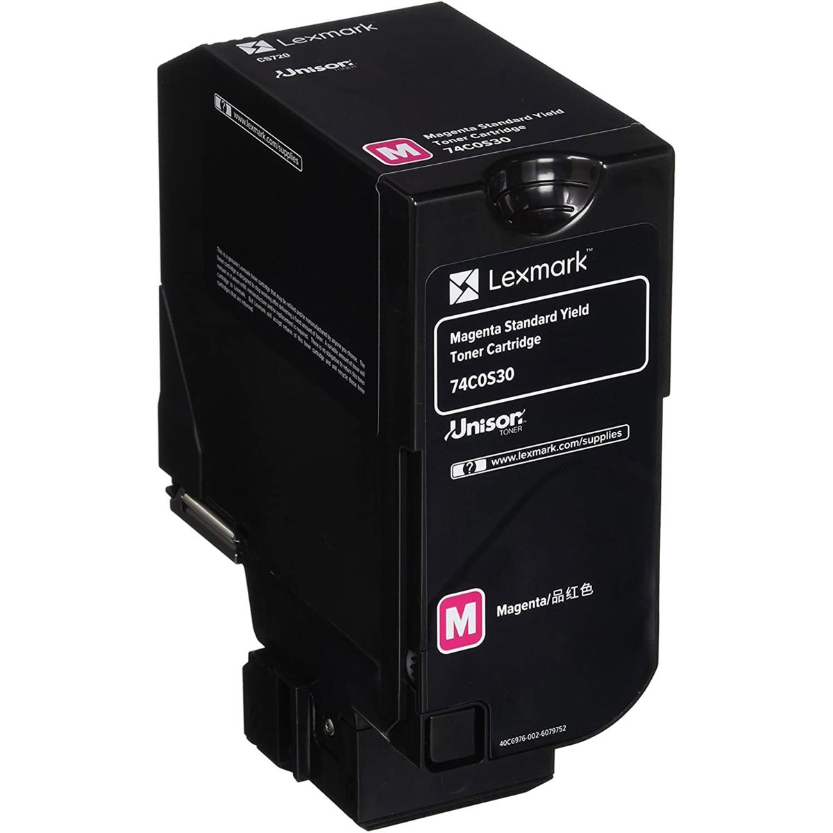 

Lexmark 74C0S30 Magenta Standard Yield Toner Cartridge for CS720 Series Printers