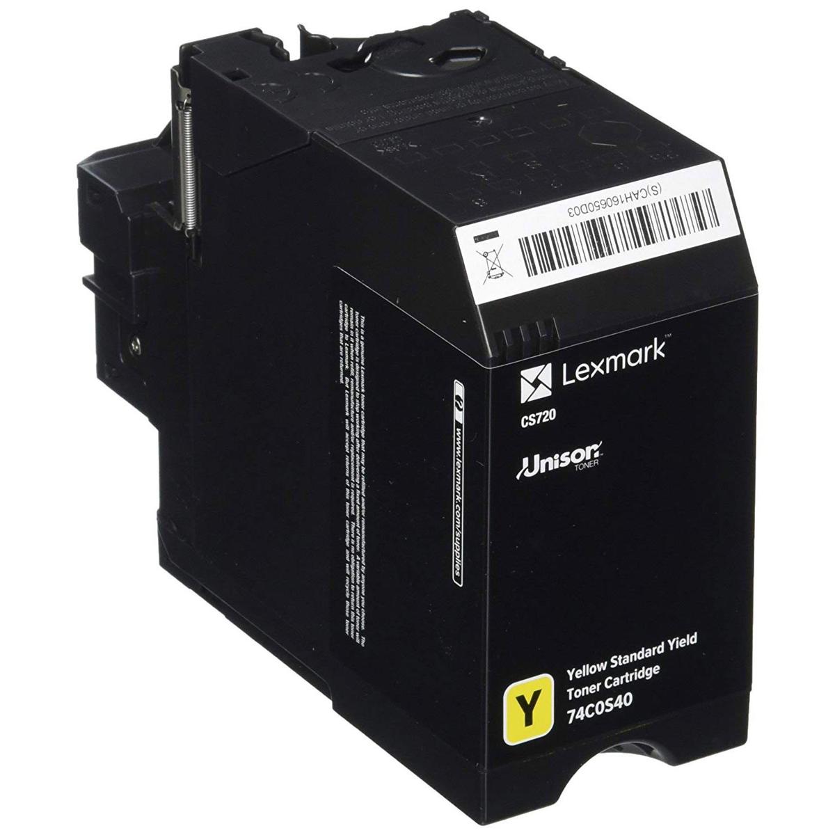 

Lexmark 74C0S40 Yellow Standard Yield Toner Cartridge for CS720 Series Printers