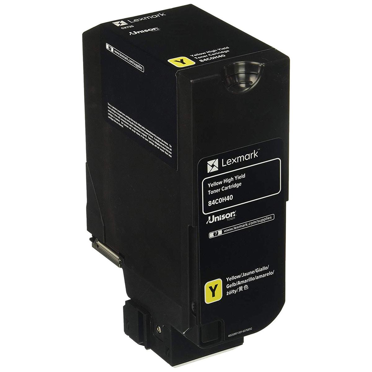 

Lexmark 84C0H40 Yellow High Yield Toner Cartridge for CX725, 16000 Pages Yield