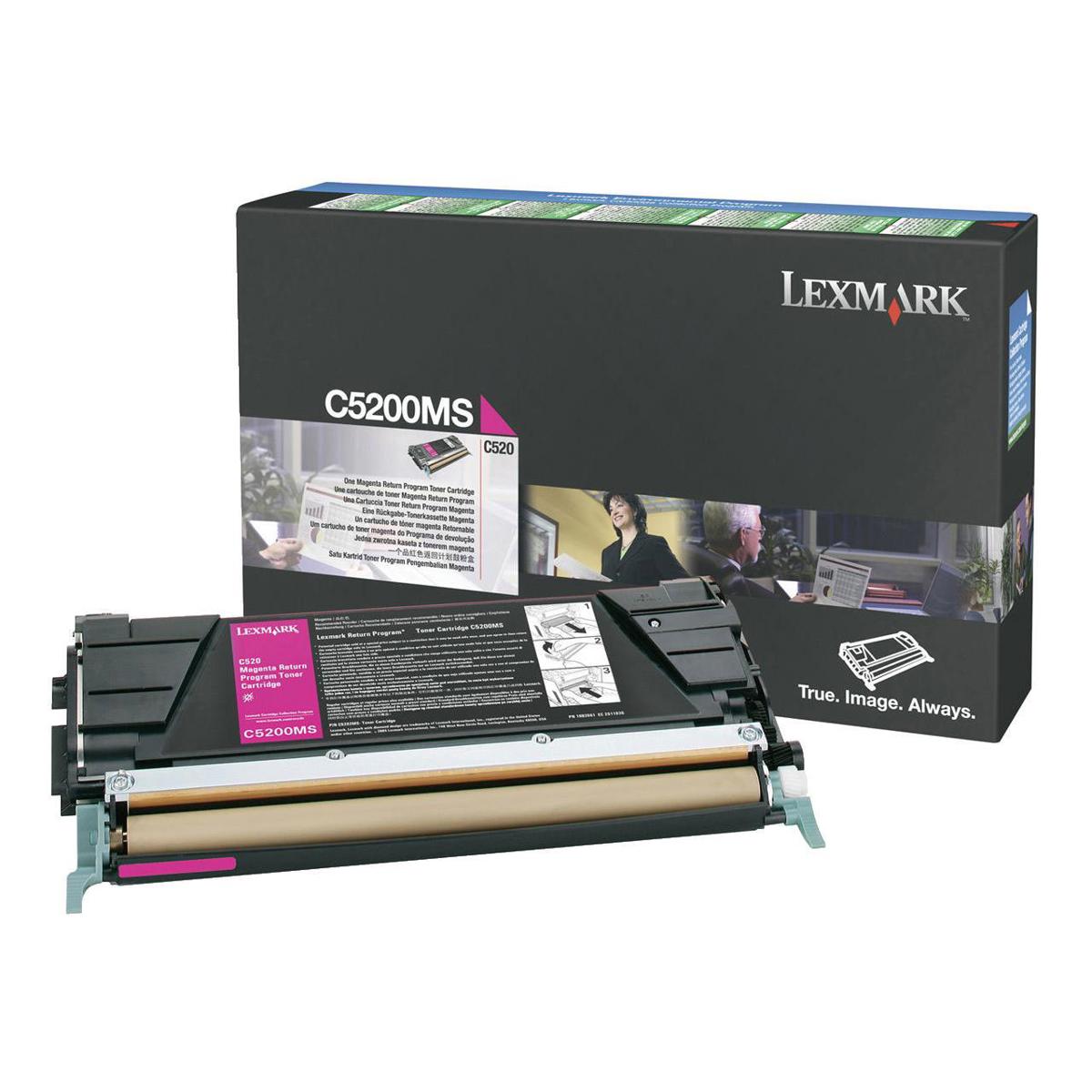 

Lexmark C5200MS Magenta Return Program Toner Cartridge, 1500 Pages Yield