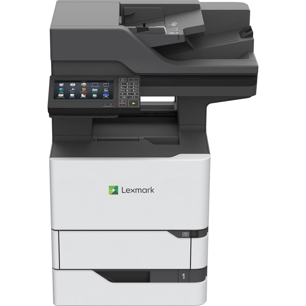 

Lexmark MX722ade B&W Laser MFP, 70ppm, 650 Pages - Print, Copy, Scan, Fax