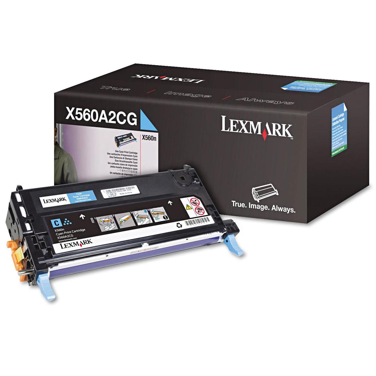 

Lexmark X560A2CG Cyan Print Cartridge for X560n Printer, 4000 Pages Yield