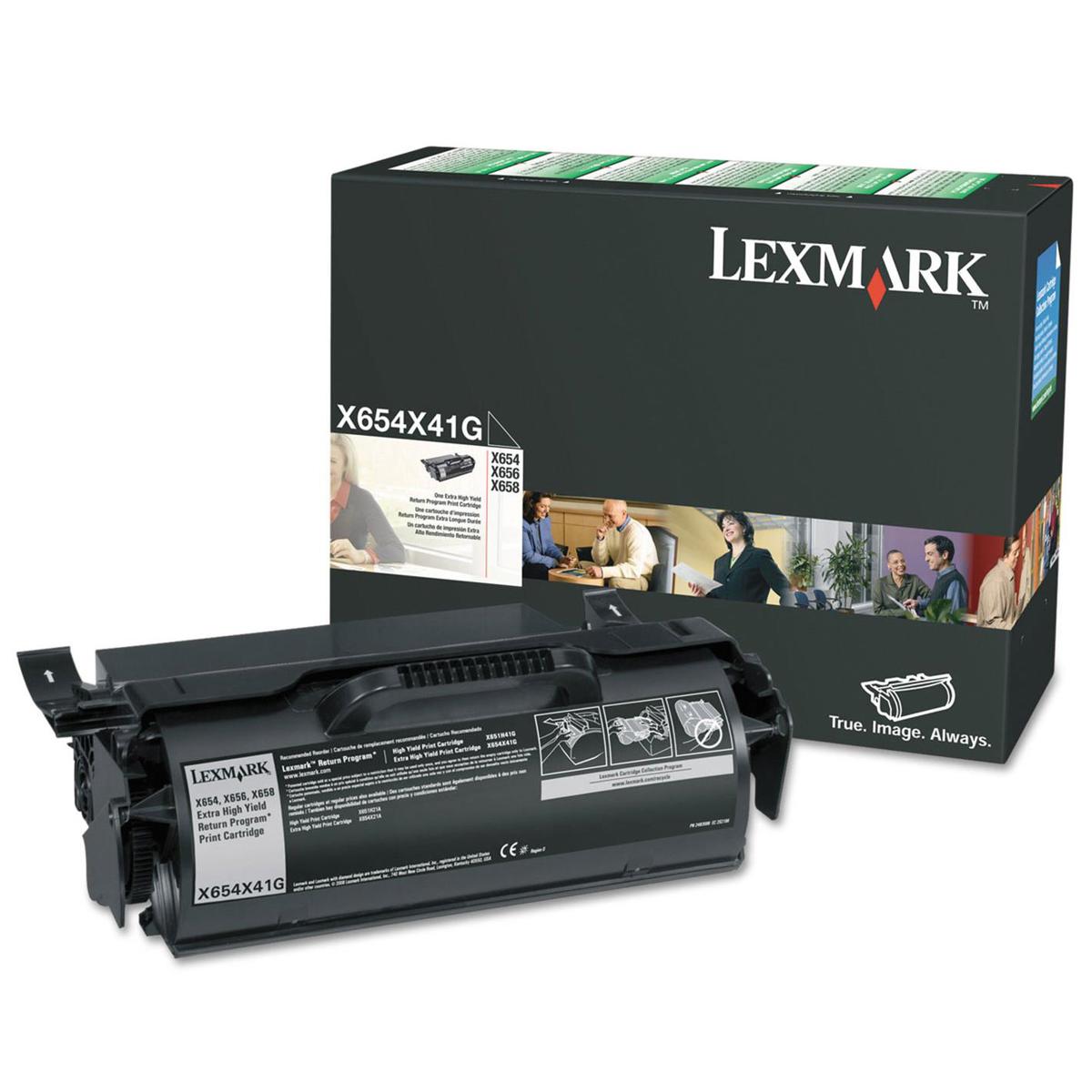 

Lexmark X654X41G Black Toner Cartridge for X65x Printers, 36000 Pages Yield