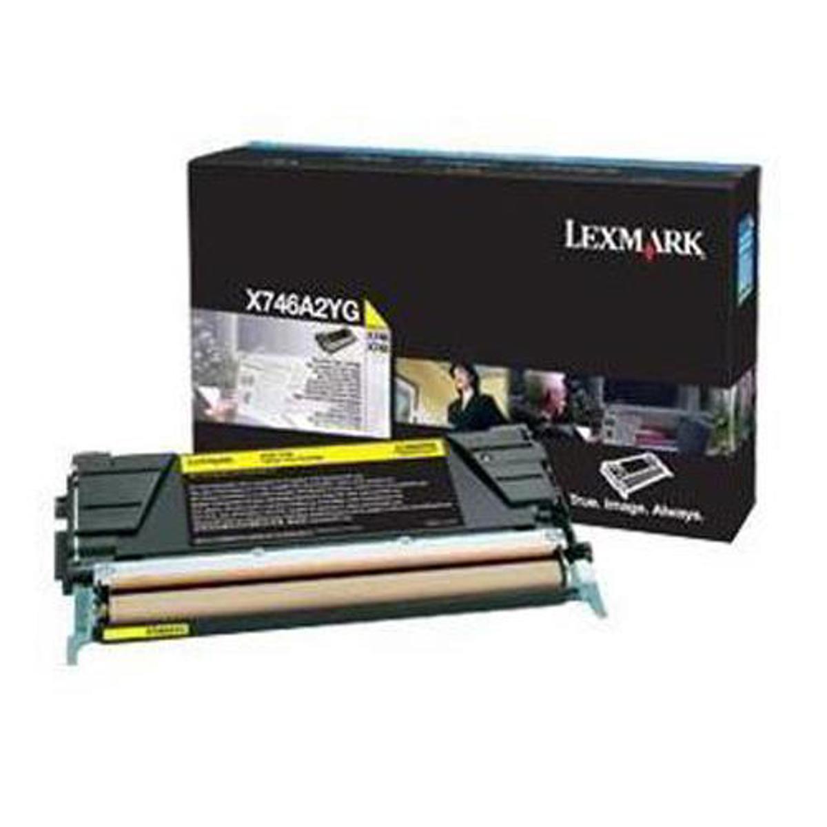 

Lexmark X746A2YG Yellow Toner Cartridge for X746/X748 Printers, 7000 Pages Yield