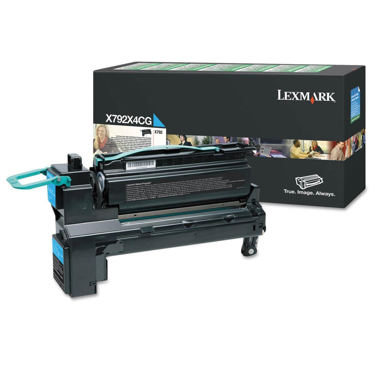 

Lexmark X792X4CG Cyan Extra High Yield Return Program Cartridge, 20000 Yield