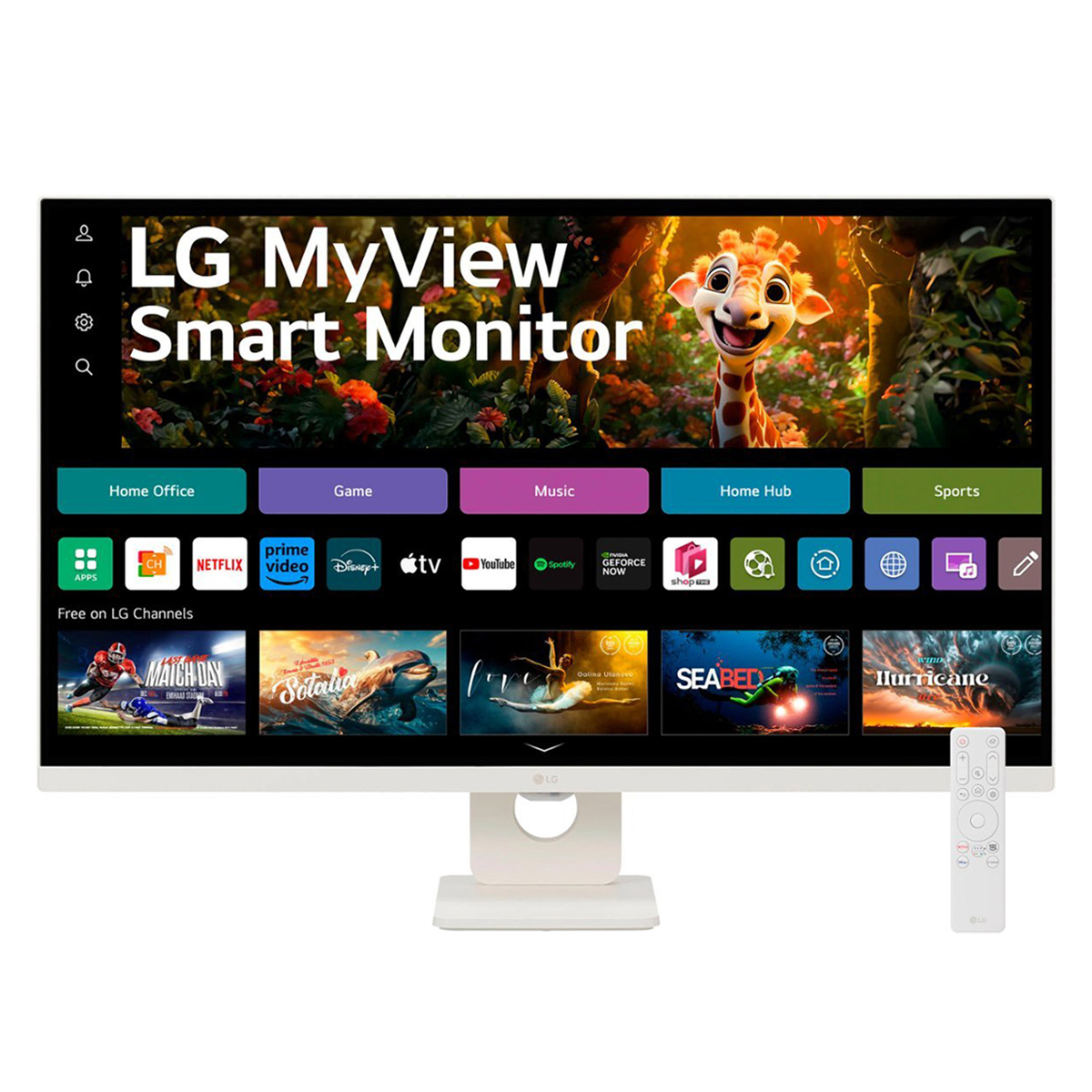 

LG MyView 32SR73U 31.5" 16:9 4K USB-C VA HDR LCD Smart Monitor with WebOS, White