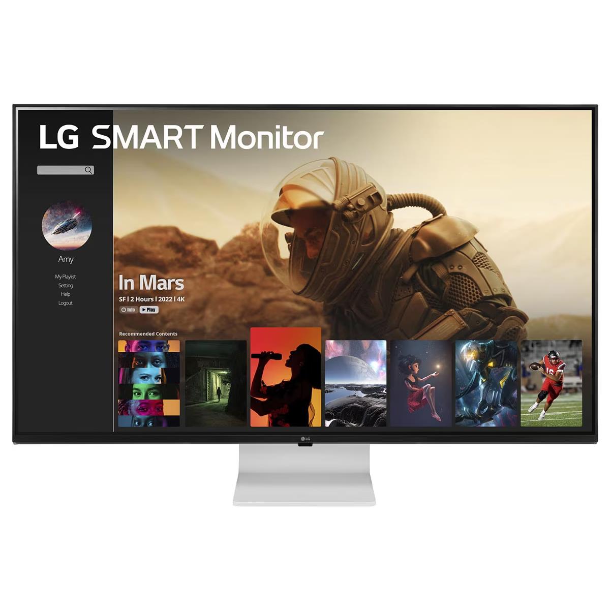 42.5" 16:9 4K Ultra HD IPS LCD HDR Smart Monitor with webOS - LG 43SQ700S-W