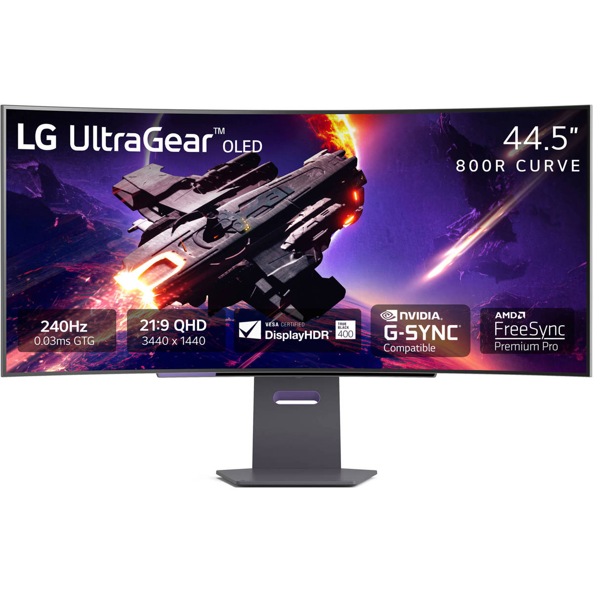 

LG UltraGear 45GS95QE-B 45" 21:9 UWQHD 240Hz Curved OLED HDR Gaming Monitor
