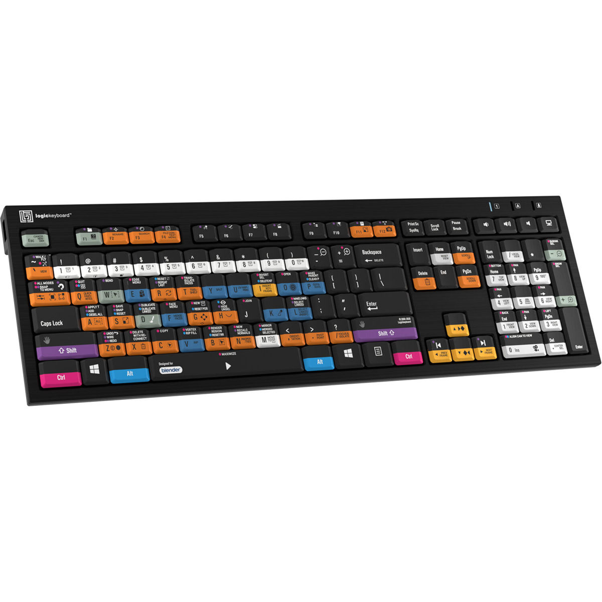 

LogicKeyboard ASTRA 2 PC Wired Backlit Keyboard for Blender 3D, US English