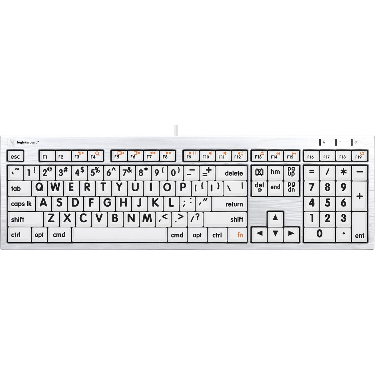 

LogicKeyboard ALBA Large Print Mac Pro Keyboard (American English), Black/White