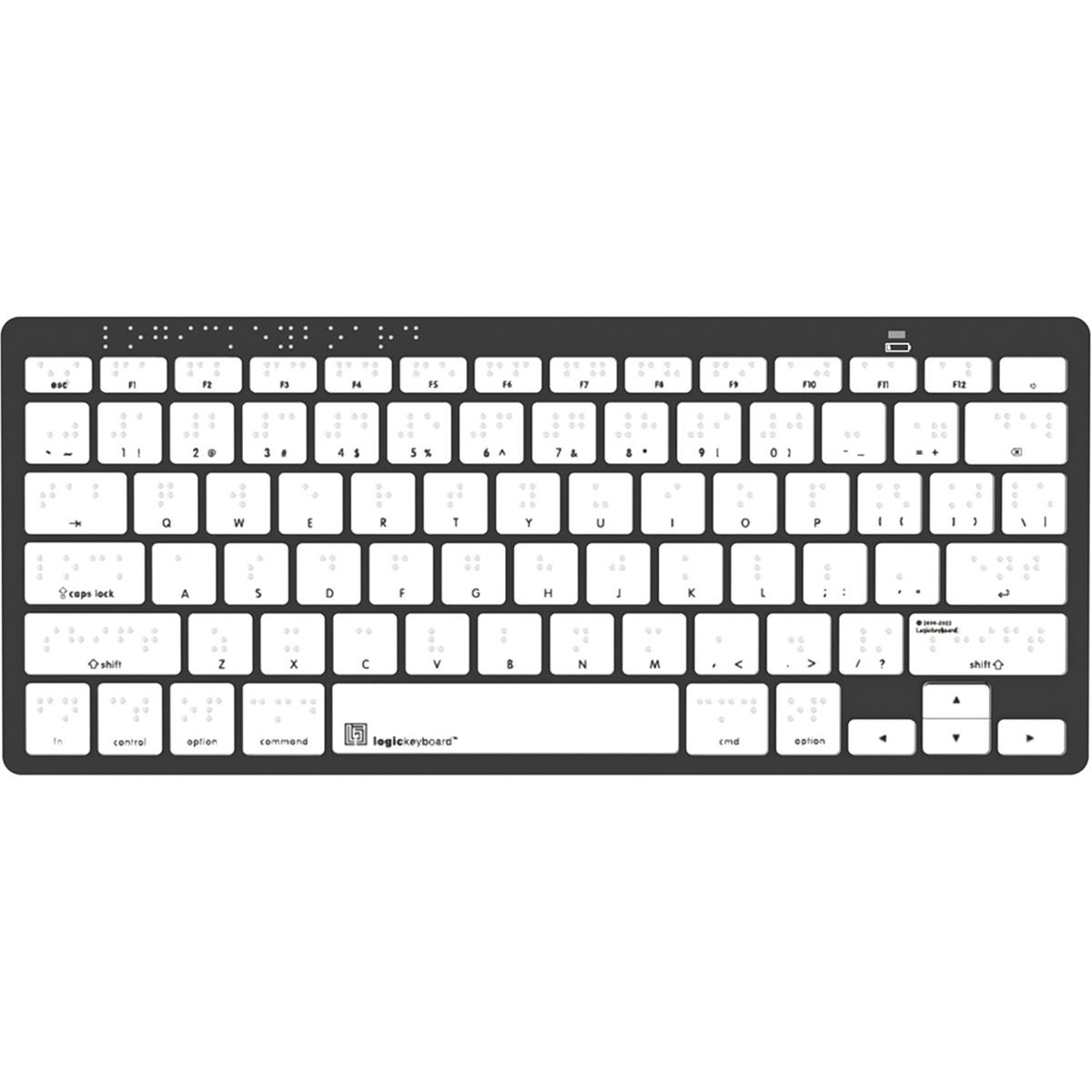 Image of LogicKeyboard Mac Bluetooth Braille Mini Keyboard