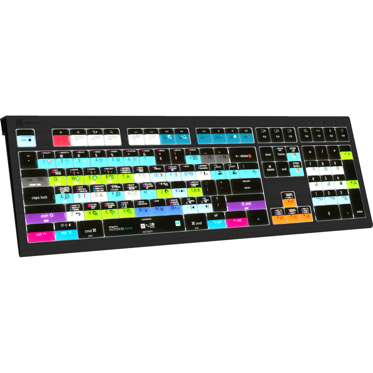 

LogicKeyboard ASTRA 2 Series Mac Wired Backlit Keyboard for Autodesk Maya 3D, US