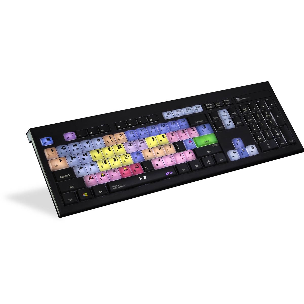 Image of LogicKeyboard Avid Media Composer Astra Backlit PC American English Keyboard