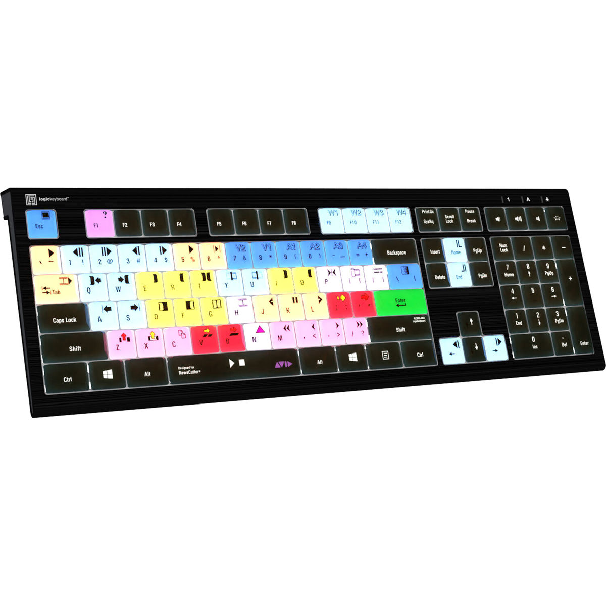 

LogicKeyboard ASTRA 2 Series PC Wired Backlit Keyboard for Avid NewsCutter, US