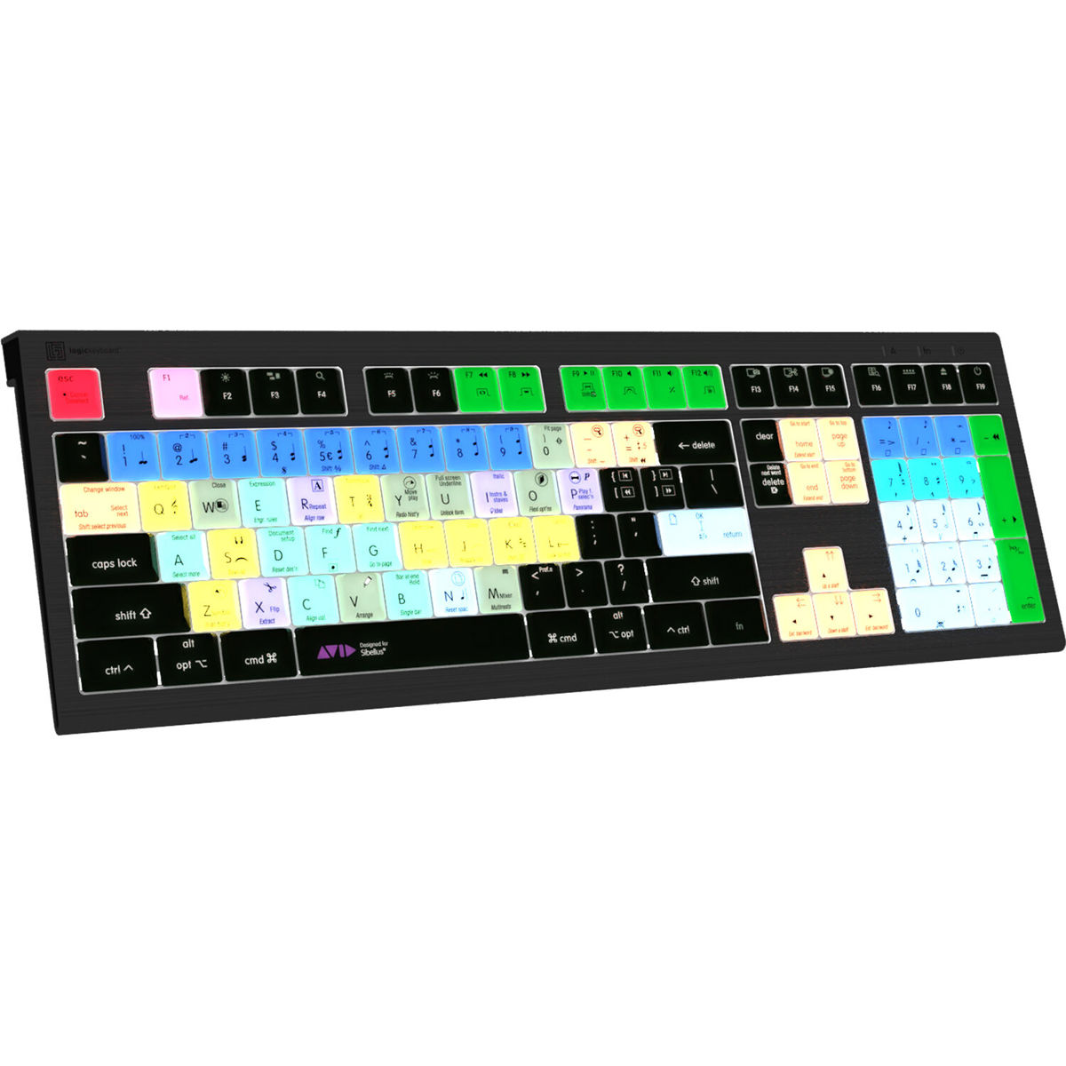 

LogicKeyboard ASTRA 2 Series Mac Wired Backlit Keyboard for Avid Sibelius, US