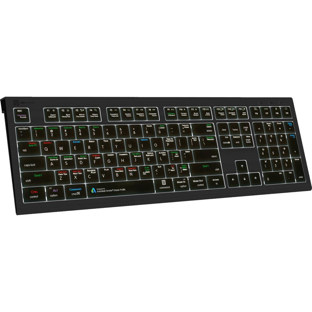 Image of LogicKeyboard ASTRA 2 Series Mac Wired Backlit Keyboard for Autodesk Smoke