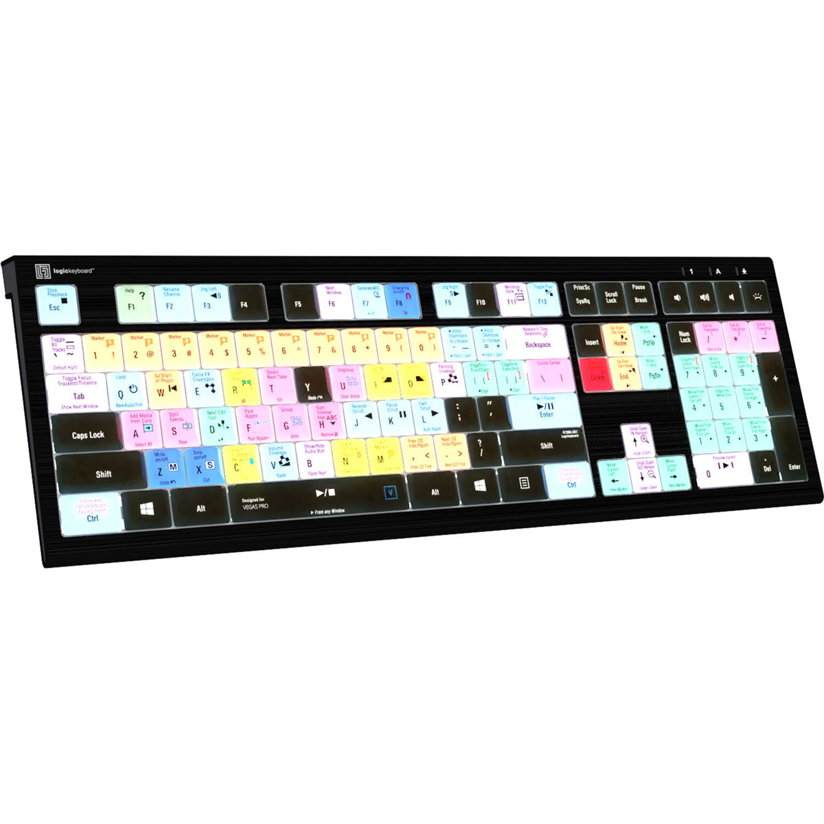 

LogicKeyboard ASTRA 2 Series PC Wired Backlit Keyboard for Magix Vegas Pro 16,US