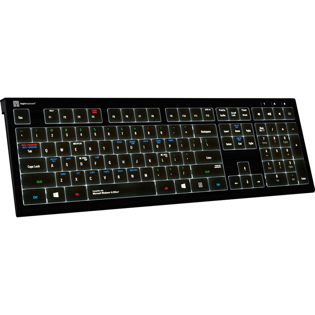 Image of LogicKeyboard ASTRA 2 Series PC Wired Shortcut Keyboard for Windows OS
