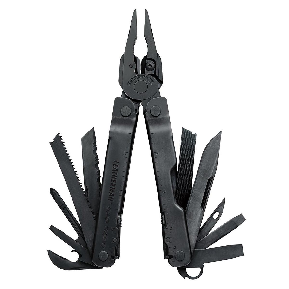 

Leatherman Super Tool 300 Multi-Tool with Black MOLLE Sheath, Black Oxide